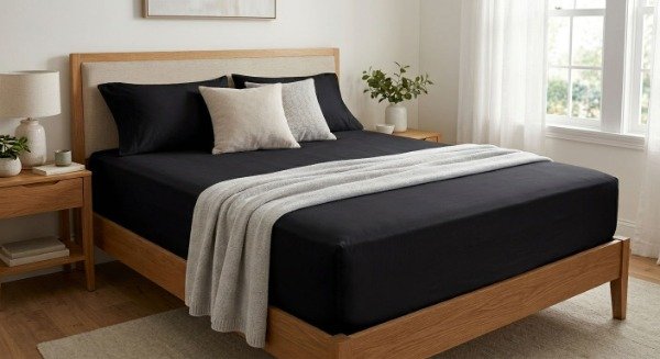 Producto - Sábana Ajustable Paris Basic 2 1/2 Pl. "Negro"