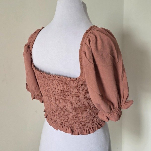 Producto - Blusa con manga princesa espalda con frunce y botones - Talle M - 3
