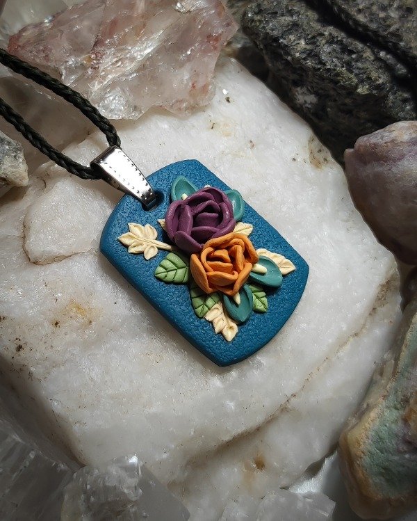 Producto - Cuadrito Floral Vintage - Celest