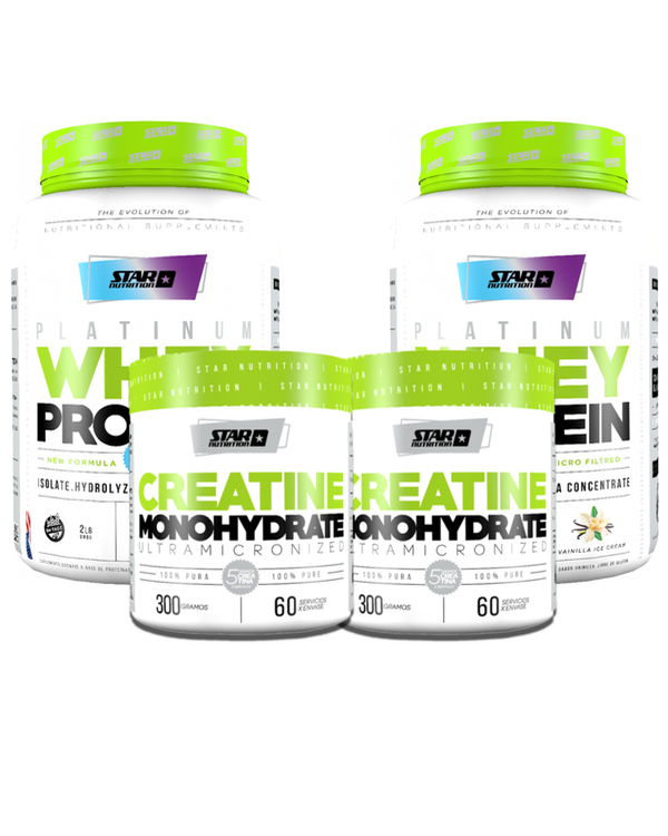 Producto - 2 Proteínas 1kg + 2 Creatinas 300gr