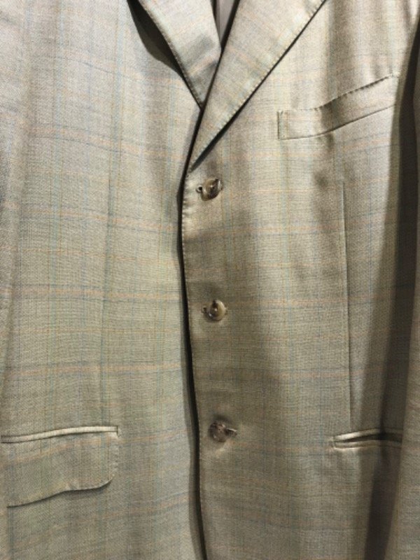 Producto - Saco ERMENEGILDO ZEGNA cuadrille verde/lineas - Talle XL- PRECIO:130x - 2