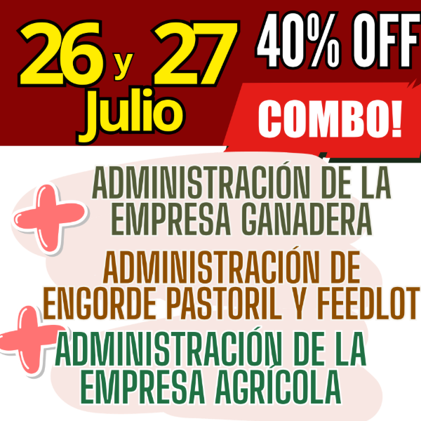 Producto - COMBO 3 CURSOS: Admin Ganadera + Engorde Pastoril y Feedlot + Admin Agrícola