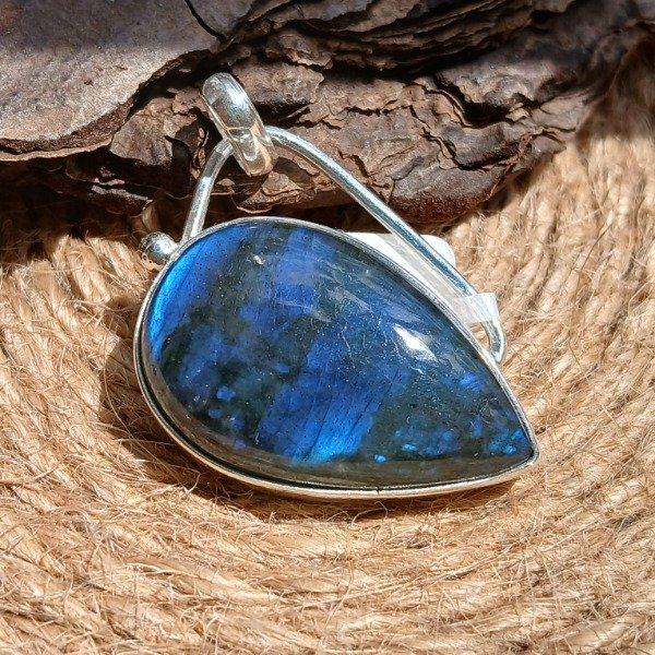 Producto - Dije Plata 925 labradorita gota