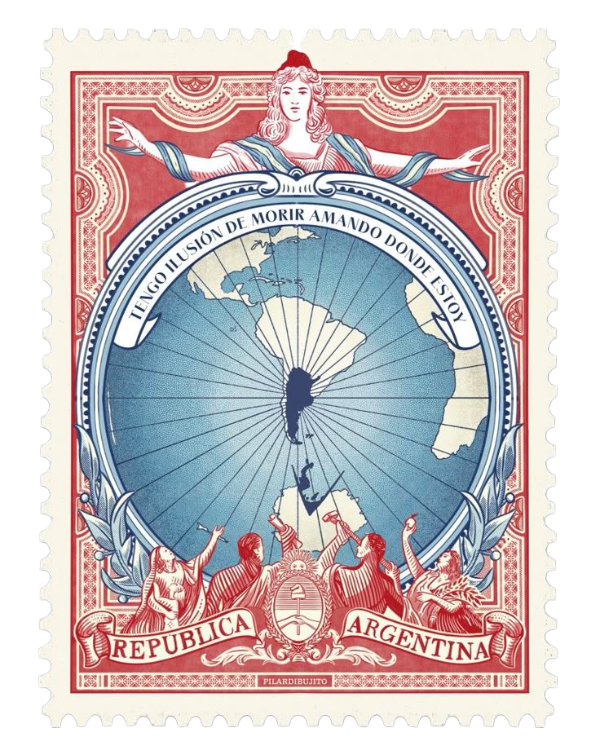 Producto - Sticker estampita argentina II