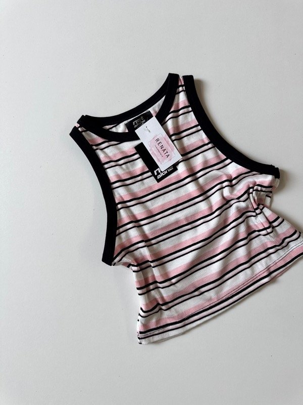 Producto - Top rayado rosa