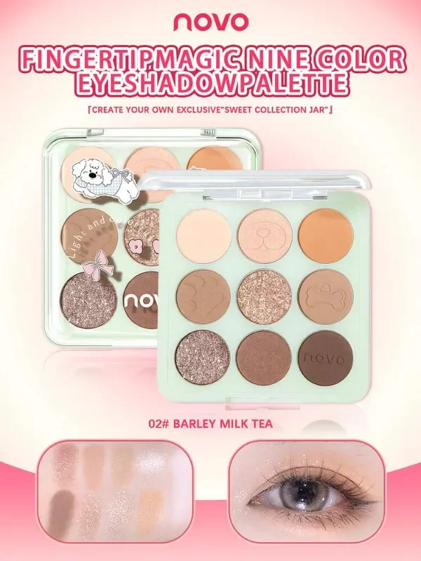 Producto - Paleta 9 tonos Eyeshadow Palette Milk Tea 02 - Novo - 3