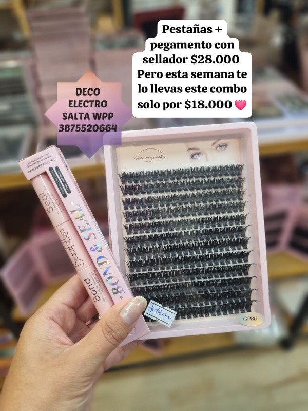 Producto - Promo 1 pestañas  wispy + 1 pegamento con sellador