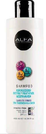 Producto - Shampo fortalecedor con biotina y pantenol ALFA Free 430 ml