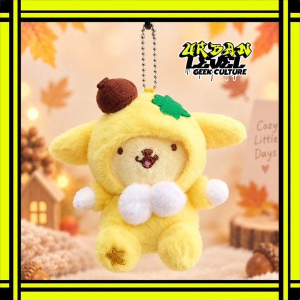 Producto - Llavero Peluche Pompompurin Otoñal - Sanrio