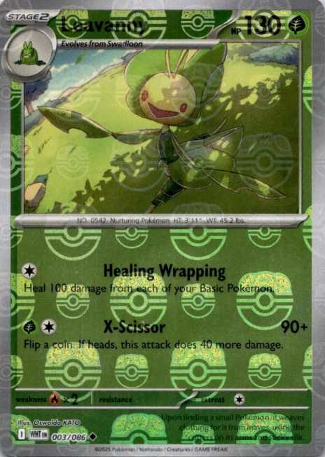 Producto - Leavanny (Master Ball Pattern) - 003/086 - White Flare - Holo