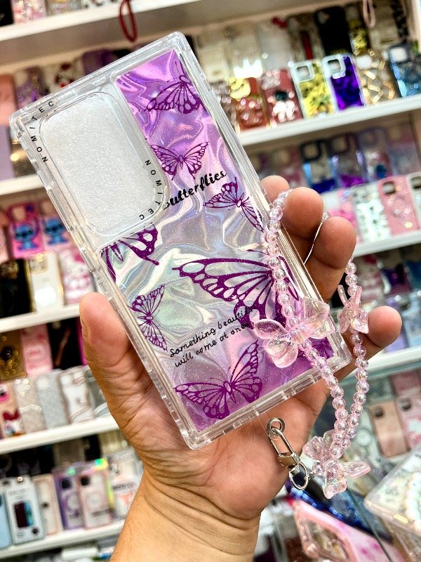 Producto - Funda 360 Mariposas con Correa Violeta Samsung S25 ultra