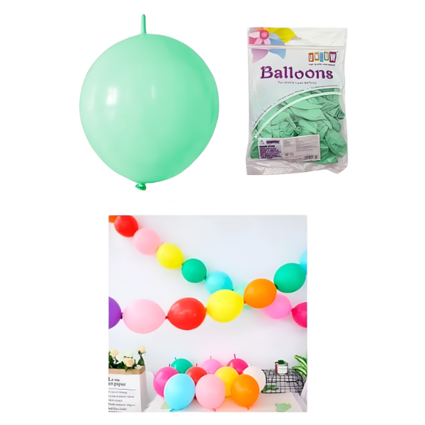 Producto - Globo Cadena 10" Verde pastel x 25