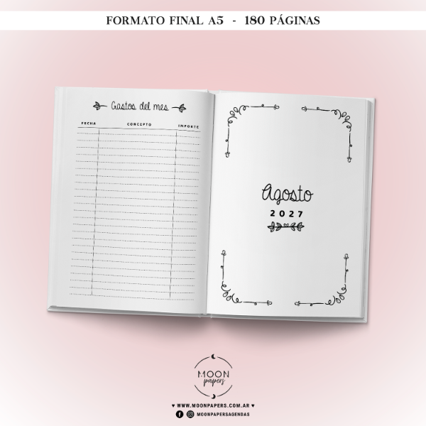 Producto - Agenda 2027 con horarios - 2