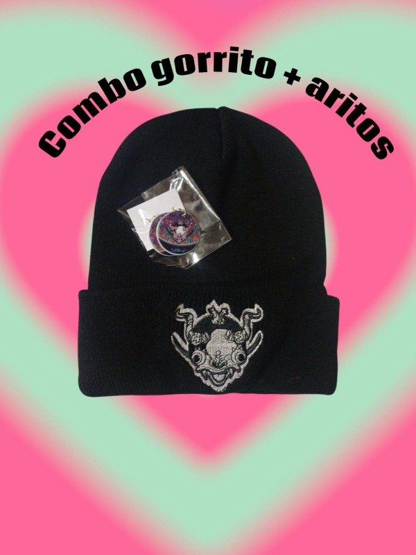 Producto - Combo gorrito de lana mas aritos los piojos 18