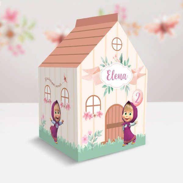 Producto - Caja Casita "Masha y el Oso"