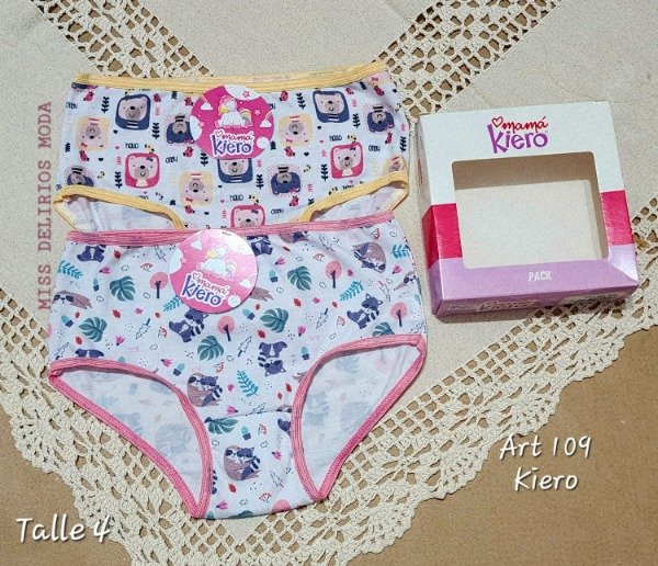 Producto - Pack X2 Bombachas de Nena Mama Kiero 109 Talle 4