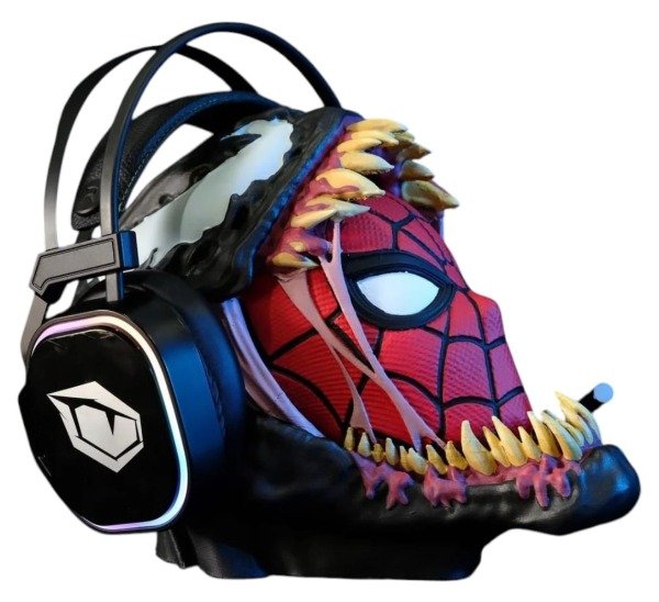 Producto - CABEZA DE AURICULARES DE VENOM SPIDERMAN BUSTO SOPORTE IMPERESO EN 3D