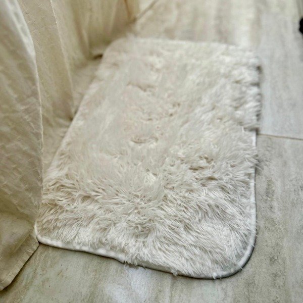 Producto - ALFOMBRA BAÑO PELO LARGO - BLANCO