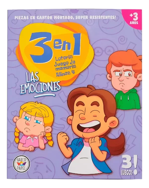 Producto - 3 JUEGOS EN 1 LAS EMOCIONES / BARCO DE PAPEL