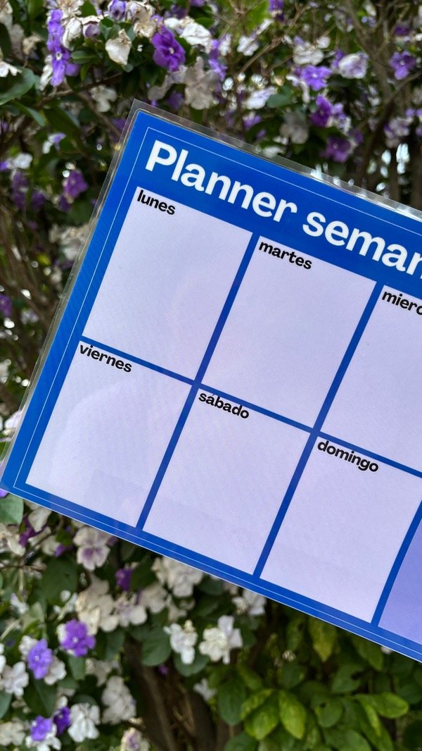 Producto - PLANNER SEMANAL PARA HELADERA (AZUL)