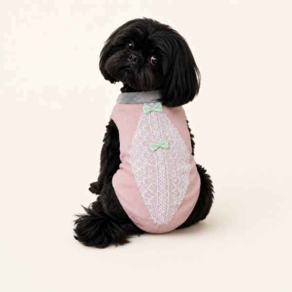 Producto - Abrigo de polar y puntilla