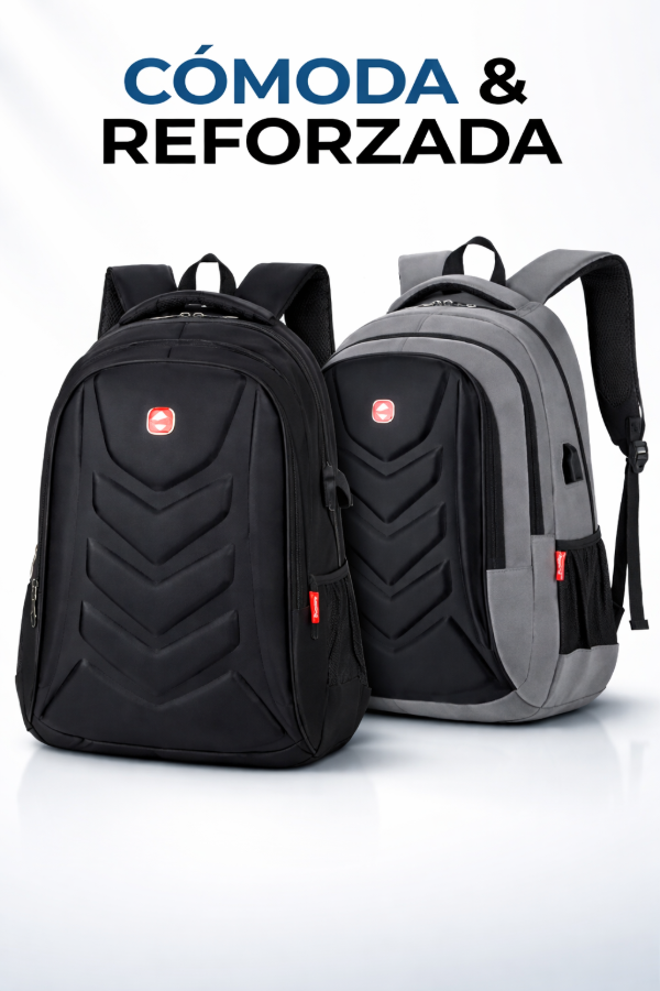 Producto - Mochila Urbana Impermeable KJL13 Negra Reforzada Notebook