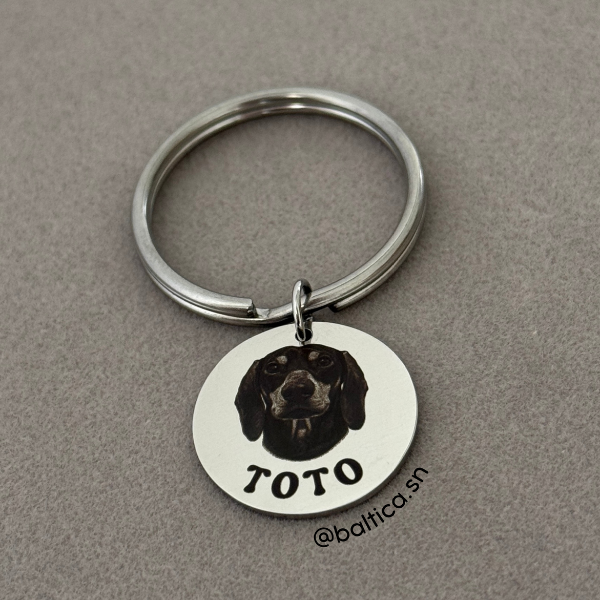 Producto - Chapita identificatoria para mascota + FOTOGRABADO PERSONALIZADO