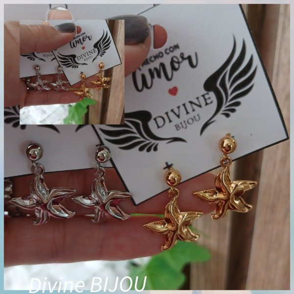 Producto - Aros colgantes de acero estrella