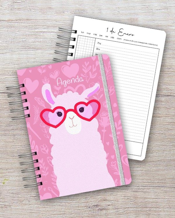 Producto - Agenda Perpetua A5 - 1 día por página - dis. llama cool