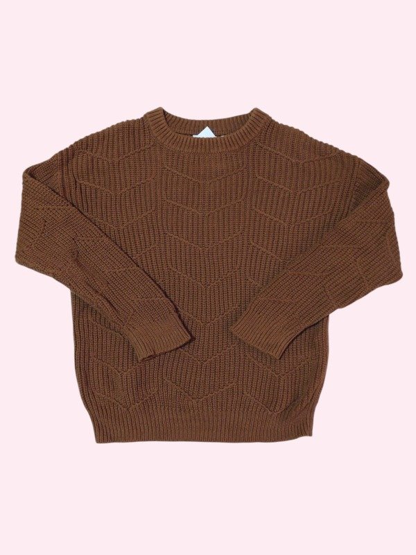 Producto - Sweater marron oscuro entramado Zara 2/3 años