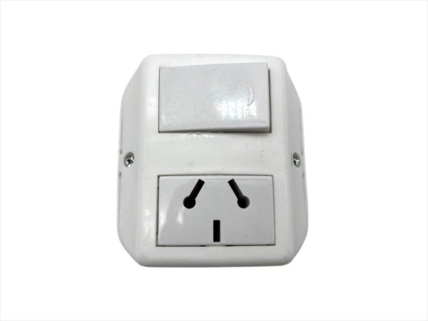 Producto - ENCHUFE CUADRADO GRANDE 1 PUNTO Y 1 TOMA