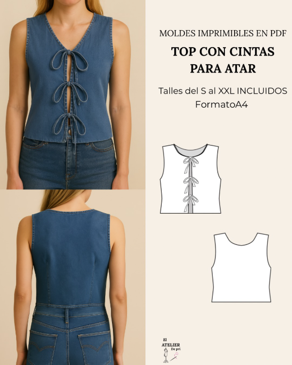 Producto - TOP con cintas para atar