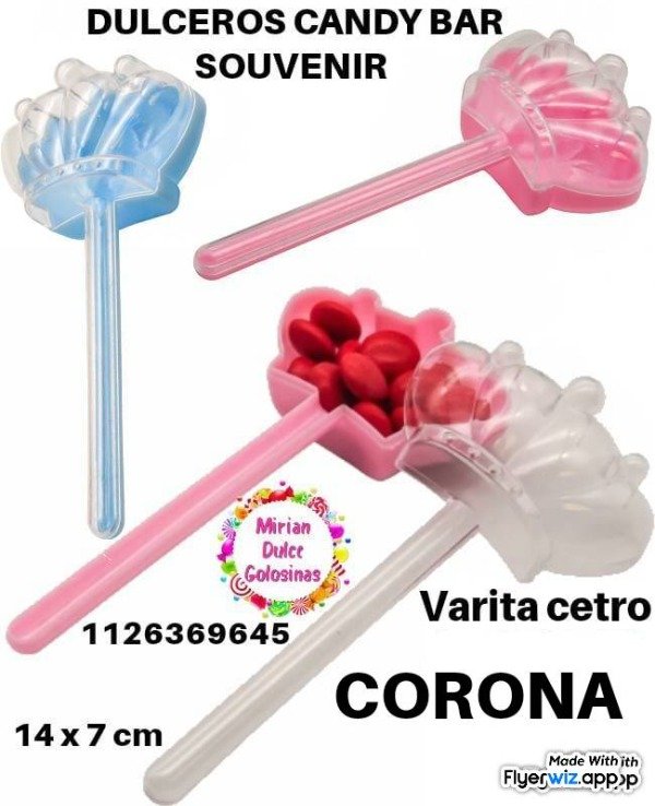Producto - Caramelera corona centro varita dulcero x 10 unidades