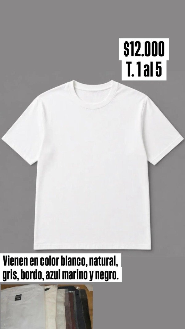 Producto - Remera básica algodón - 0