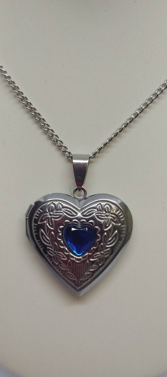 Producto - Relicario corazon azul