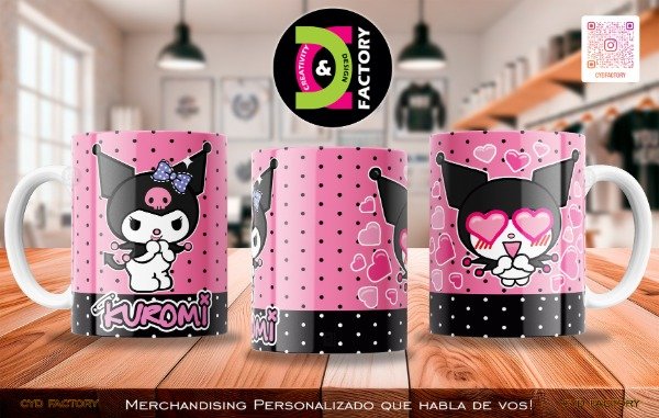 Producto - Taza Cartoon - Hello Kitty - Kuromi - TZ-RT-BL-11OZ-465-CTN-HK