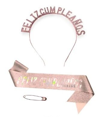 Producto - Vincha + banda feliz cumpleaños - 1