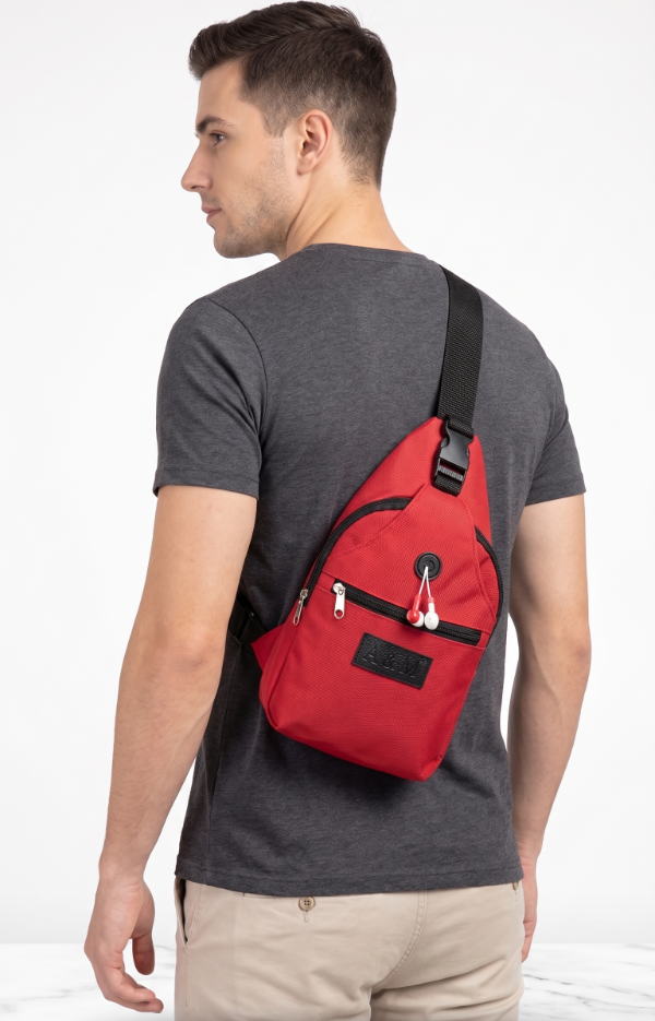 Producto - MOCHILA TRIANGULAR - ROJO