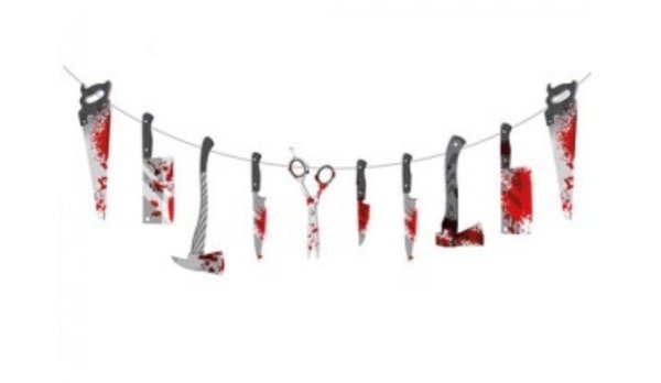 Producto - Guirnalda cuchillas sangrienta 180cm