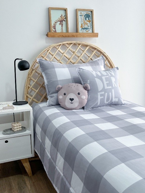 Producto - Súper almohadón Cuadrille gris
