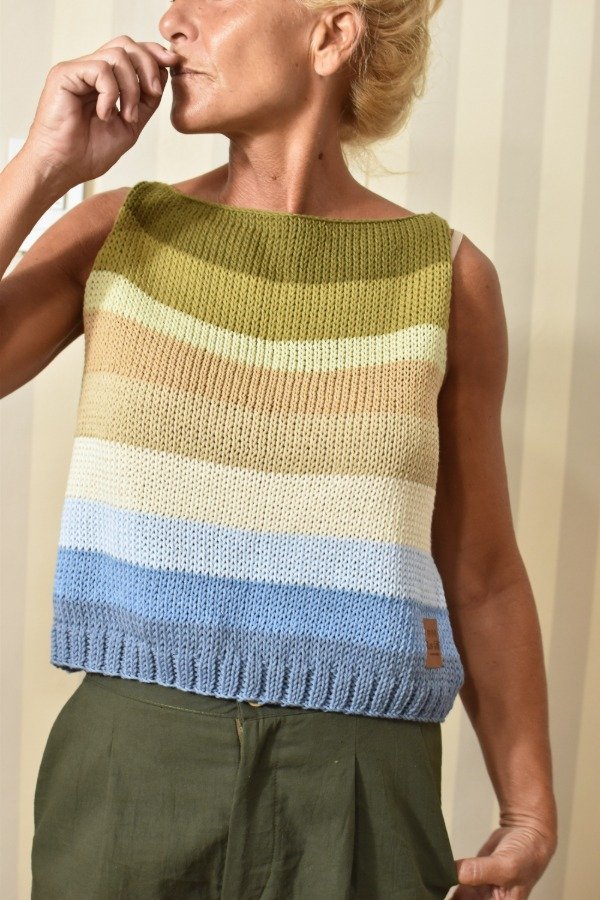 Producto - Top Hawai - Celestes y Verdes