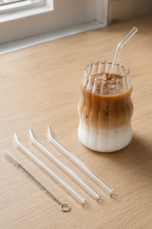 Producto - Pack x4 sorbetes de vidrio + limpiador