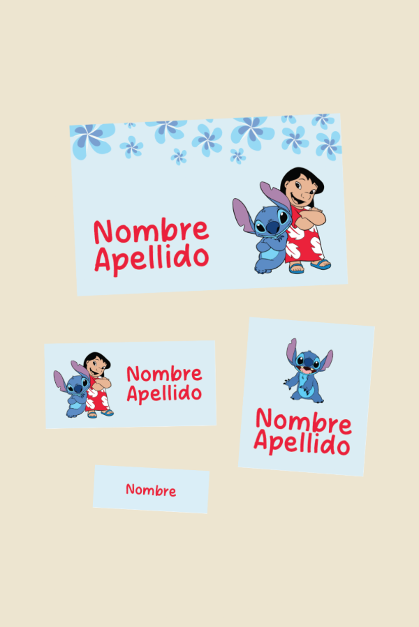 Producto - etiquetas escolares [lilo y stitch]
