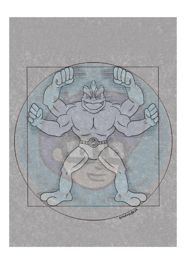 Producto - Machamp y El Hombre de Vitruvio