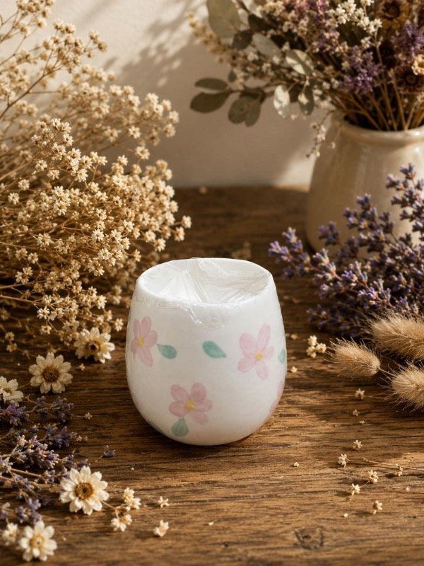 Producto - Vela flores rosas