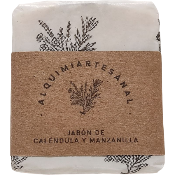 Producto - Jabón natural artesanal Caléndula y Manzanilla - 100g [Alquimiartesanal]