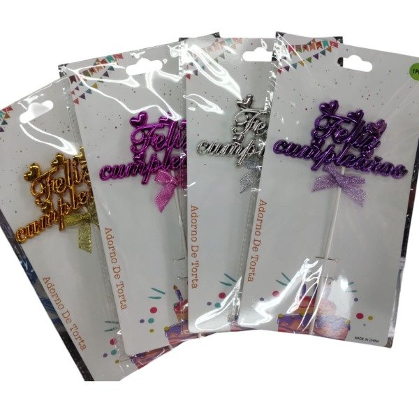 Producto - Topper Feliz Cumpleaños  Dorado x 1