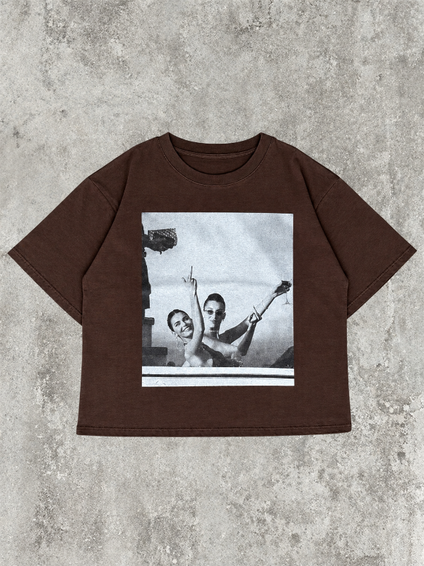 Producto - Remera boxyfit kendall choco - 0