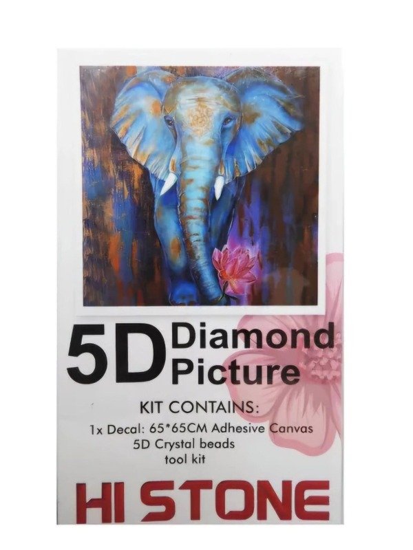 Producto - Kit De Pintura Con Diamantes Diamond Painting 65x65cm HI STONE - Elefante