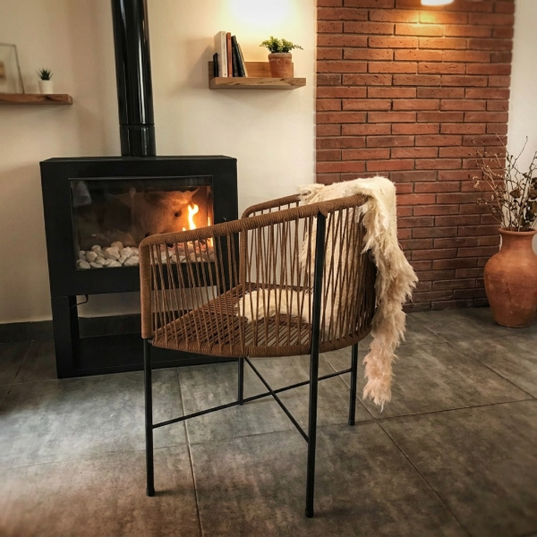 Producto - Silla Gervasoni Roma de caño tejida en Símil Yute ( 4 Unidades) - 11